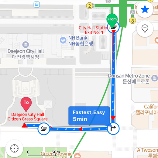 [How to get to Daejeon City Hall South Square]